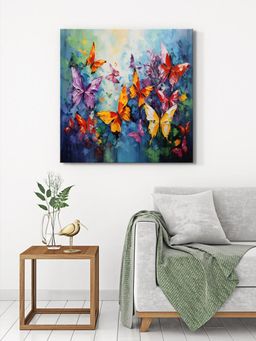 999Store - Butterfly Garden Canvas-Wrapped Painting