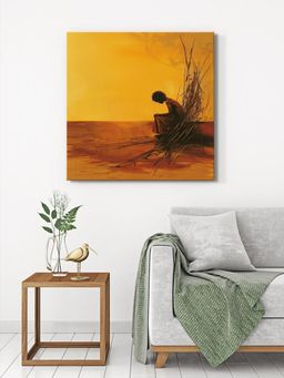 999Store - Autumn Tree With Orange Leaves Canvas-Wrapped Painting