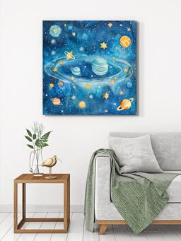 999Store - Canvas-Wrapped Cosmic Galaxy Planets Painting