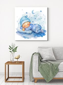 999Store - Canvas-Wrapped Adorable Baby Sleeping Painting