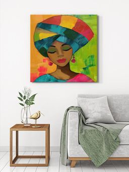 999Store - Colourful Portrait Canvas-Wrapped Painting