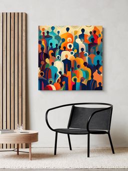 999Store - Diverse Silhouettes Canvas-Wrapped Painting Unique Pop Art, Hallways, And Creative Spaces
