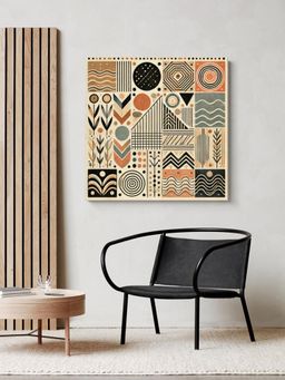 999Store - Tribal Patterns Geometric Canvas-Wrapped Painting - Ethnic Wall Decoration