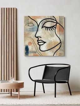 999Store - Abstract Female Face Canvas Painting - Modern Wall Art For Bedroom, Living Room Decor