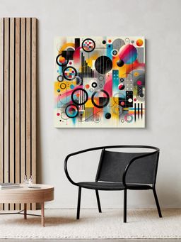999Store - Canvas Wrapped Geometric Abstract Painting - Vibrant Art For Creative Spaces