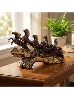 eCraftIndia - Resin 7 Running Victory Horse Statue Vastu Feng Shui Showpiece For Home Decor Office