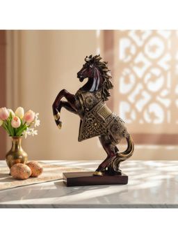 eCraftIndia - Resin Running Horse Showpiece For Home Decor Office | Gift For Housewarming Birthday