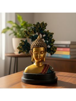 eCraftIndia - Meditation Buddha Idol For Home Decor Pooja Room Office Gift (Multicolor)