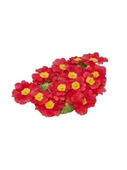 Premsons - Decorative Artificial Floating Flash Shrub Balsam Flowers-Red (Pack Of 15 Pieces)