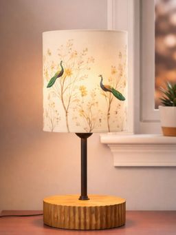 The Decor Mart - Decorative Table Lamp With Nature Print Shade