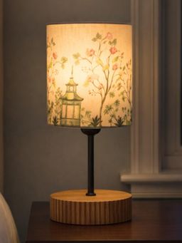 The Decor Mart - Decorative Floral Fabric Shade Table Lamp