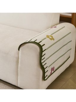 House of Quirk - Soft Durable Furniture Sofa Slipcover Protector 2 Pcs Armrest Beige