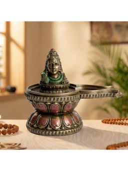 eCraftIndia - Resin Shivling With Lord Shiva Statue Shivling For Home Temple