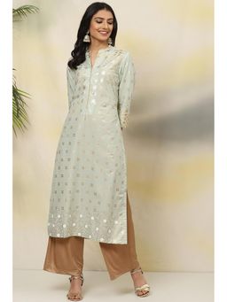 Biba - Sea Green Straight Kurta