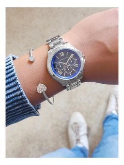 Joker and Witch - Joker & Witch Ella Navy Blue Stack Watch With Bracelet For Women (Pack of 2) (JWBS128)