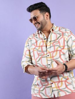 Instafab Plus - Men's Multicolour Flowing Vines Shirt