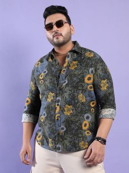 Instafab Plus - Men's Multicolour Botanical Shirt
