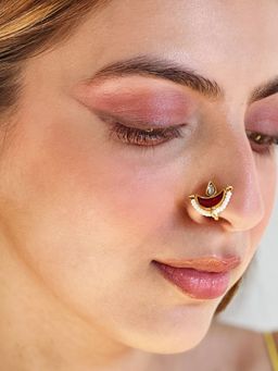 Azai by Nykaa Fashion - Coloured Red Nose Pin