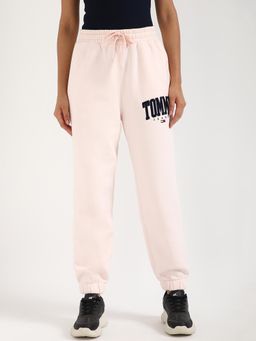 Tommy Hilfiger - Womens Pink Solid Joggers