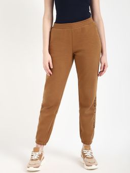 Tommy Hilfiger - Womens Brown Solid Joggers