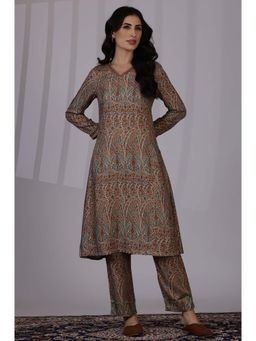 W - Multi-Color Paisley Kurta and Pant (Set of 2)