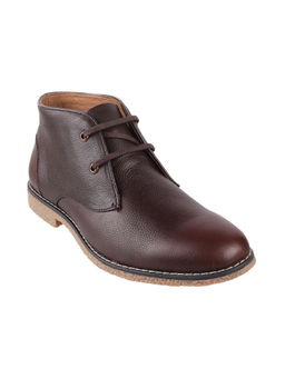 Metro - Mens Brown Boots Metro Solid Brown Casual Boots