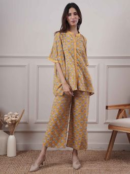 PINKSKY - Yellow Printed Kaftan
