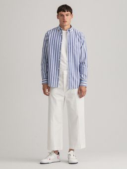 GANT - Men Blue Striped Regular Fit Shirt