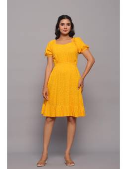 June 9 Clothing - Yellow Polka Dot Dress