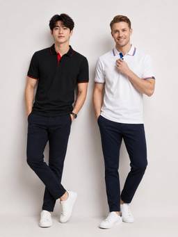Greylongg - Multi-Colour Comfortable Men's Polo T-Shirt (Pack of 2)