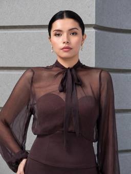 Stylia - Brown Elliston - Overlay Top