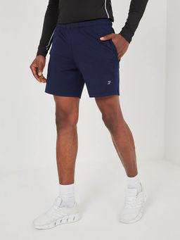 Styli - Knitted Active Shortss With Elasticized Waistband Blue