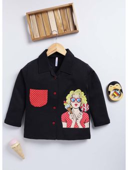 Toonyport - Black Cotton Full Sleeve Shirt