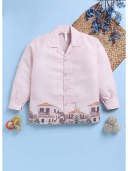 Toonyport - Pink Cotton Printed Full Sleeve Shirt