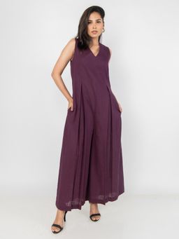 PRET PITAARA - Wine Fluid Jumpsuit