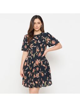 Madame - Black Printed Mini Dress