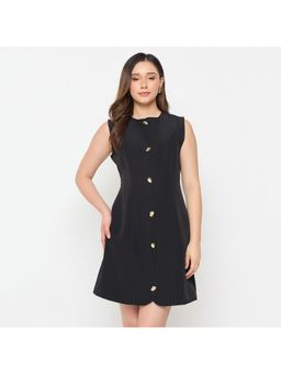 Madame - Black Sleeveless Formal Mini Dress