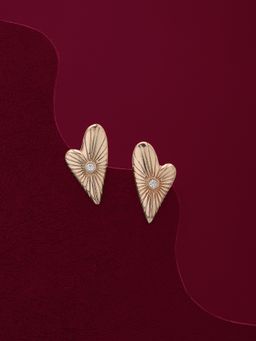 Carlton London - Heart Shaped Studs Earrings