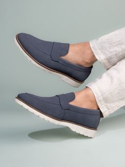 Hydes N Hues - Men Navy Blue Loafers