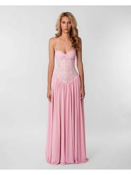 MISS MOSA BY AKANKSHA - Pink Helena Lace Corset Maxi Dress