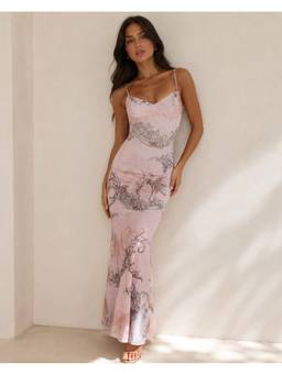MISS MOSA BY AKANKSHA - Lavender Kim Printed Maxi Dress