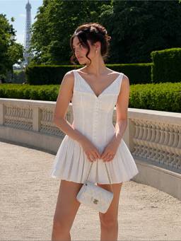 MISS MOSA BY AKANKSHA - White Veda Embroidered Mini Dress