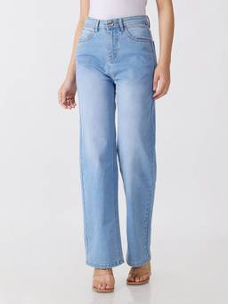 SHOWOFFFF - Women’s Blue High Rise Straight Leg Jeans