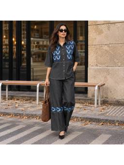 ORDINAREE - Belle Black Denim Co-ord Set