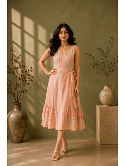 Mud spire - Multi-Color Amalfi Sorbet Stripes Dress