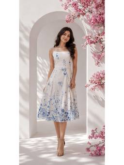 Mud spire - Ivory Santorini Bloom Dress