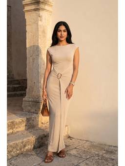 HOUSE OF SAL - Beige Luma Maxi Dress
