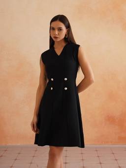 Beatnik - A-Line Black Women's Dress