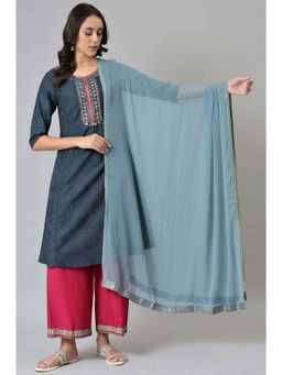 W - Blue Embellished Dupatta
