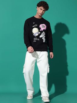 Griffel - Dont Forget Black Regular Fit Sweatshirt and Trackpant (Set of 2)